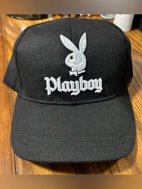 New Playboy Embroidered Bunny Logo SnapBack Hat
